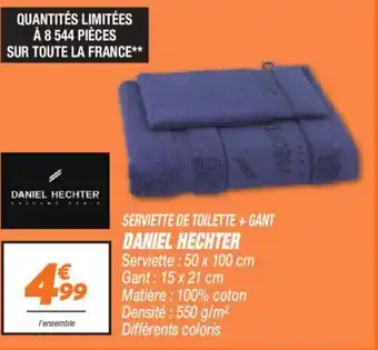 Netto SERVIETTE DE TOILETTE + GANT DANIEL HECHTER offre