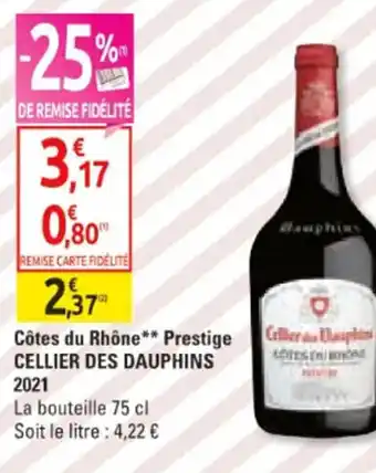 Côtes du Rhône** Prestige CELLIER DES DAUPHINS 2021