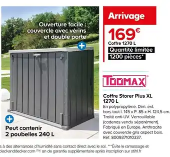 Castorama Coffre Storer Plus XL 1270 L offre