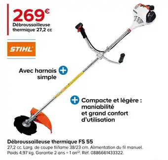 Castorama Débroussailleuse thermique FS 55 offre