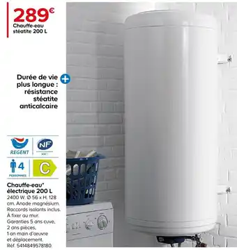 Castorama Chauffe-eau* électrique 200 L offre