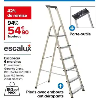 Castorama Escabeau 6 marches offre