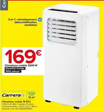 Climatiseur mobile 7K BTU