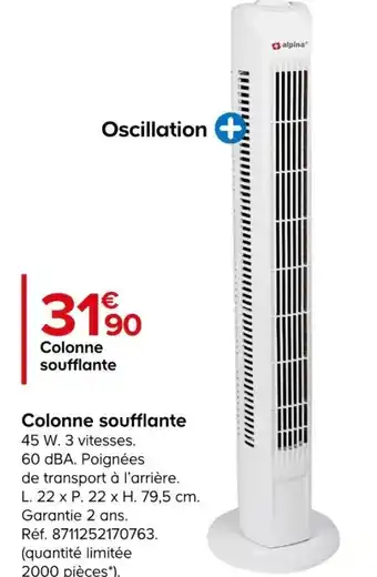 Castorama Colonne soufflante offre