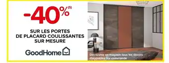 Castorama SUR LES PORTES DE PLACARD COULISSANTES SUR MESURE offre