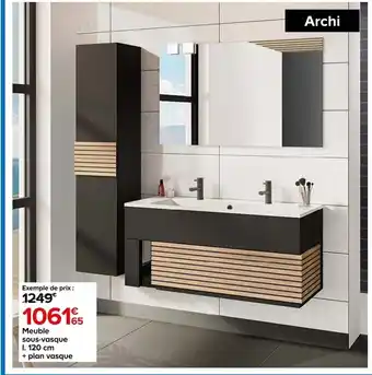 Castorama Meuble sous-vasque I. 120 cm + plan vasque offre