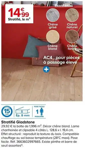 Castorama Stratifié Gladstone offre
