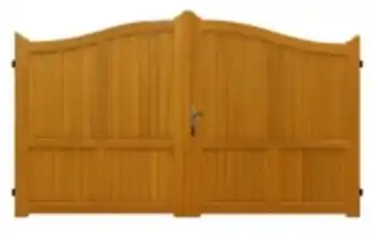 Portail en bois   'plein' largeur 3 m hauteur 1,60/1,80 - gd menuiseries