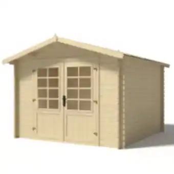 E.Leclerc Brico Abri de jardin en bois naturel | 9m2 | ep. 28mm | 3 x 3m | altanka | dom530 offre