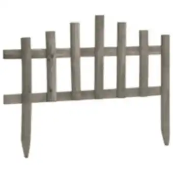 Vidaxl bordure de jardin 10 pcs bois de sapin 4,4 m