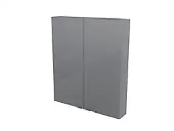 Castorama Armoire de salle de bains goodhome imandra gris l.80 x h.90 x p.15 cm offre