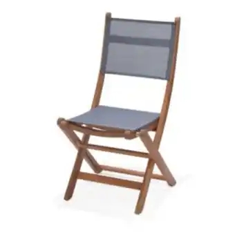 Chaise de jardin pliante gris coline