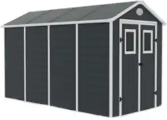 E.Leclerc Brico Abri de jardin résine texas - 6.88 m² - kit d'ancrage inclus - anthracite offre