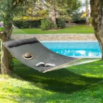E.Leclerc Brico Idmarket hamac matelassé suspendu gris anthracite avec coussin et kit de fixation offre