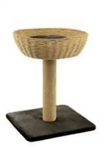 Truffaut Paradisio - arbre à chat 'minou minette s' avec panier - l. 40 x l. 40 x h. 53.5cm offre