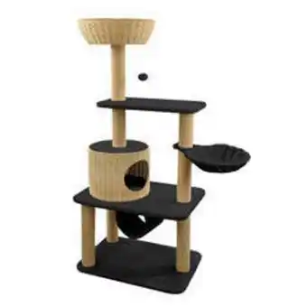Paradisio - arbre à chat 'minou minette xl' paniers+grotte - l.95xl. 45xh.137.5 cm