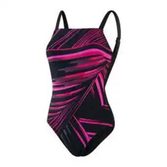Decathlon Maillot de bain 1 pièce imprimé forme femme speedo amberglow offre