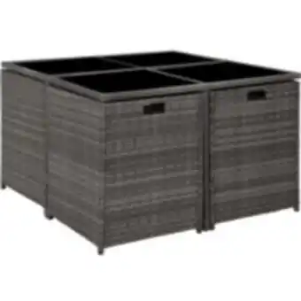 E.Leclerc Brico Tectake salon de jardin bilbao 8 places avec housse de protection - marron foncé offre