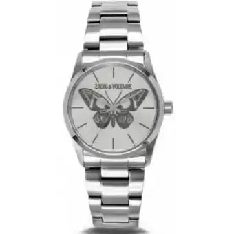 Zadig & voltaire - montre zadig & voltaire zv030-fm - montre acier cadran papillon gris femme - la mode enfant