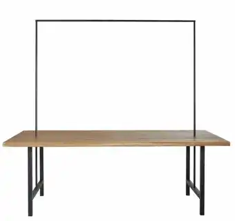 Maisons du Monde Table de jardin en acacia massif et métal noir avec barre de suspension amovible 8/10 personnes offre