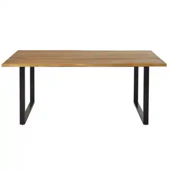 Maisons du Monde Table de jardin en acacia massif et métal noir 6/8 personnes offre