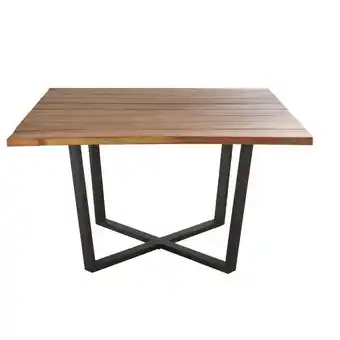 Table de jardin carrée en acacia 8 personnes