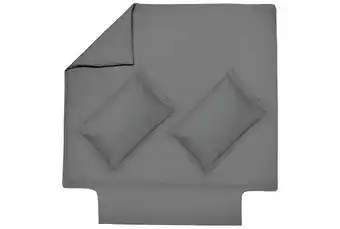 Ensemble uni percale acier
