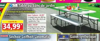 Norma Condis Table ou banc de jardin offre
