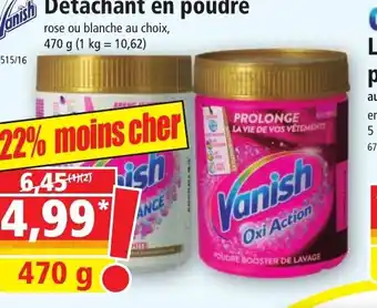 Norma Vanish Détachant en poudre** offre