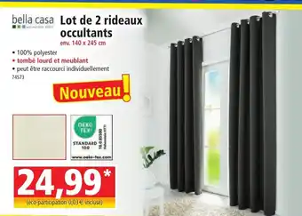 Norma Bella casa Lot de 2 rideaux occultants offre
