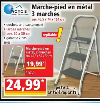 Norma Marche-pied en métal 3 marches offre