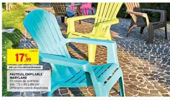 Intermarché FAUTEUIL EMPILABLE MARYLAND offre