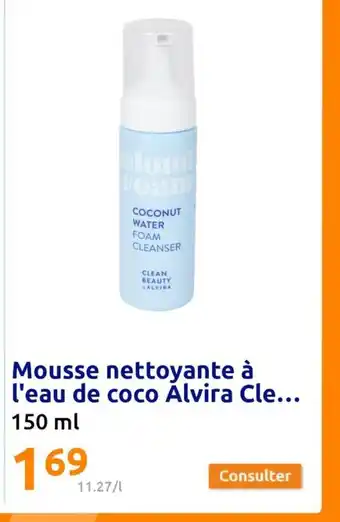 Action Mousse nettoyante à l'eau de coco Álvira Cle... 150 ml offre