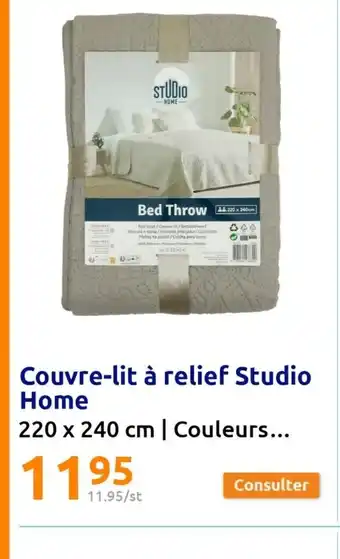 Action Couvre-lit à relief Studio Home offre