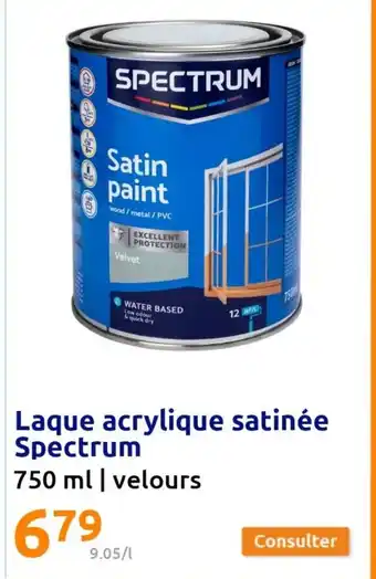 Action Laque acrylique satinée Spectrum offre