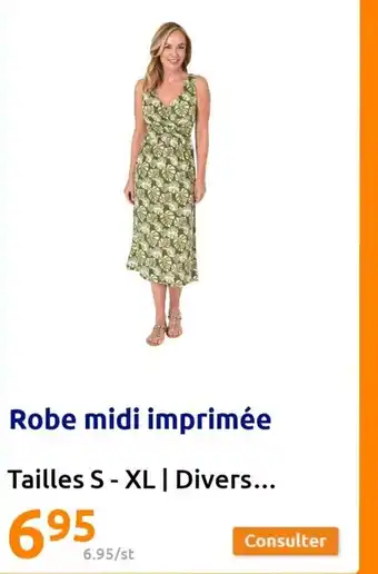 Action Robe midi imprimée offre