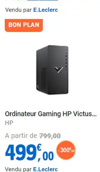 E.Leclerc Ordinateur Gaming HP Victus... HP offre