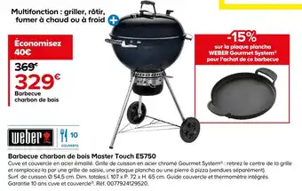 Castorama Weber barbecue charbon de bois master touch e5750 offre