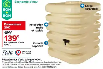 Castorama Belli récupérateur d’eau cubique 1000 l offre