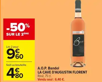 Carrefour Market La cave d’augustin florenta a.o.p. bandol offre