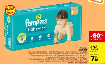 Carrefour Market Pampers couches offre