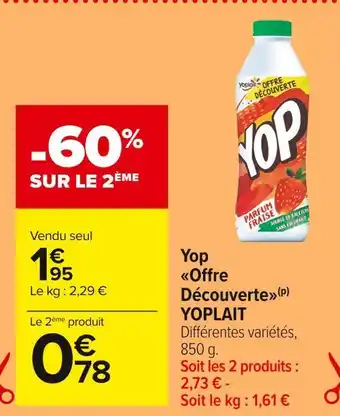Carrefour Market Yoplait yop offre découverte offre
