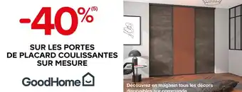 Castorama Goodhome -40% sur les portes de placard coulissantes sur mesure offre