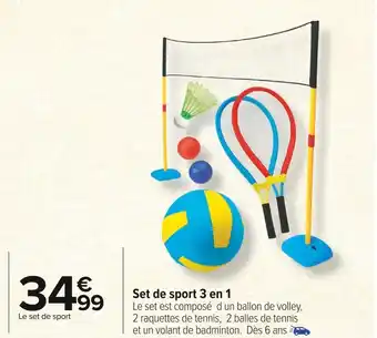 Carrefour Market Set de sport 3 en 1 offre