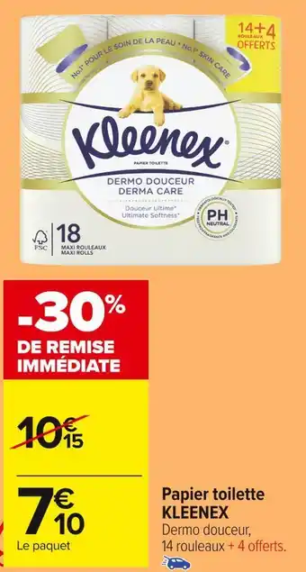 Carrefour Market Kleenex papier toilette offre
