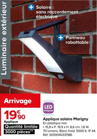 Castorama Applique solaire marigny offre