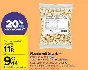 Pistache grillée salée