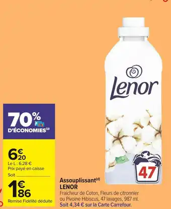 Carrefour Market Lenor assouplissant offre