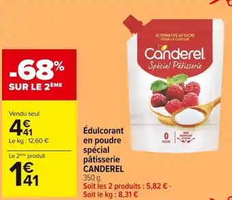 Carrefour Market Canderel édulcorant en poudre spécial pâtisserie offre