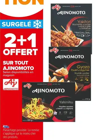 Carrefour Market Ajinomoto 2+1 offert sur tout ajinomoto offre